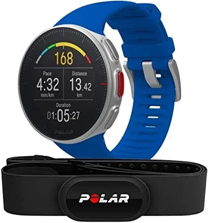 Polar Vantage V2, Multisport GPS Smartwatch, Registro de Frecuencia Cardíaca en la muñeca para Running, Natación, Ciclismo, Controles de Música, Predicción Meteorológica, M/L, Rojo