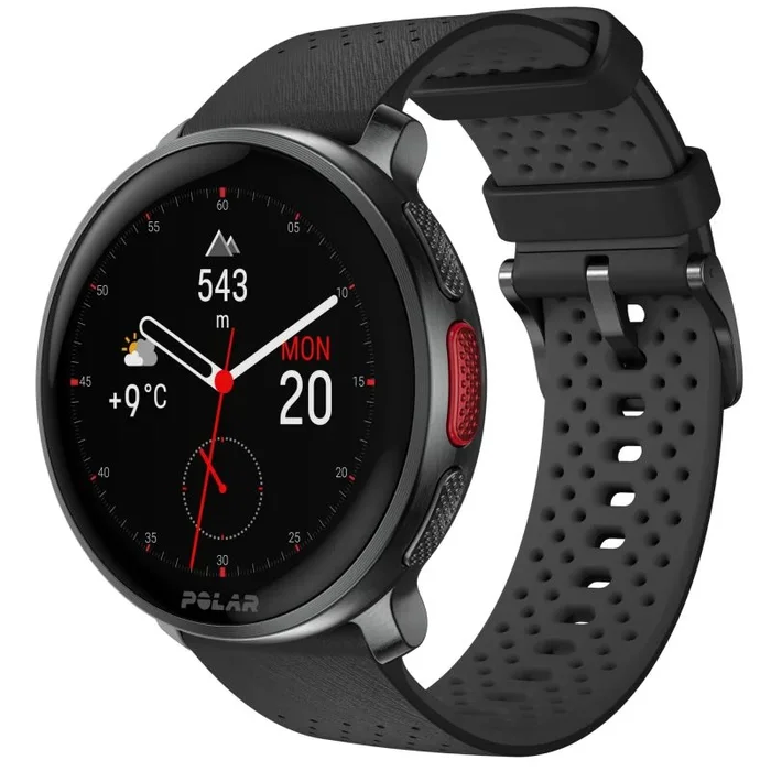 Polar Vantage V3, reloj deportivo con GPS, monitor de frecuencia cardíaca avanzado, duración de la batería ampliada, smartwatch para hombre y mujer, mapas offline, running, triatlón, S-L, Negro