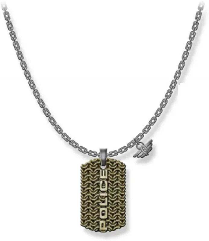 Police Collar para Hombre Acero Inoxidable PJ26565PSQG.03