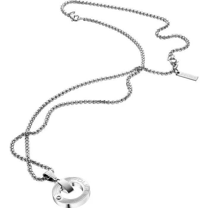 Police Conjunto de Cadena y Colgante Standby Gris