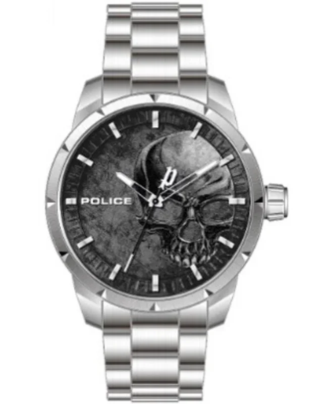 POLICE OUTLET Reloj Analógico para Unisex-Adulto de Cuarzo con Correa en Acero Inoxidable PL15715JS.78M