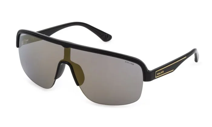 POLICE SPLB47 Gafas, Total Shiny Black, 99 para Hombre