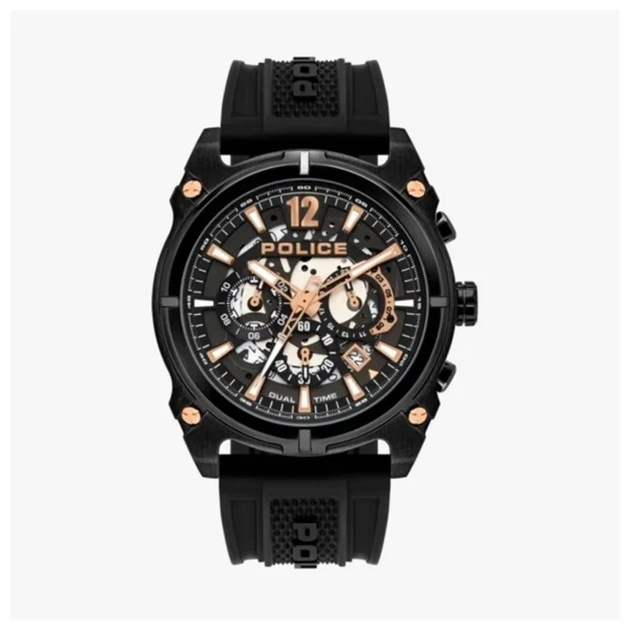 Police Watches Antrim Reloj para Hombre Analógico de Cuarzo con Brazalete de Silicona PL.16020JSB-61P