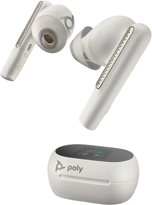 POLY Auriculares intraurales Voyager Free 60/60+ certificación Microsoft Teams blancos (2 unidades)