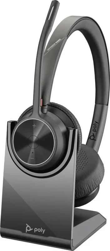 POLY Auriculares Voyager 4320 USB-C + adaptador BT700 + soporte de carga
