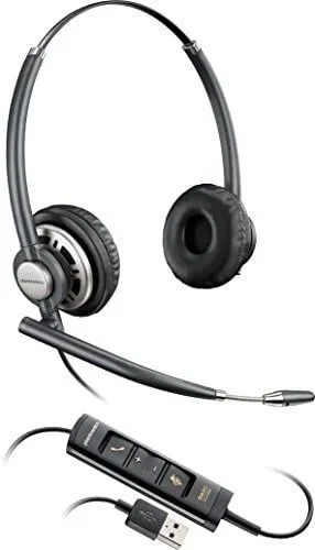 POLY Encorepro HW725 Auriculares Alámbrico Diadema Oficina/Centro de llamadas Negro, Plata