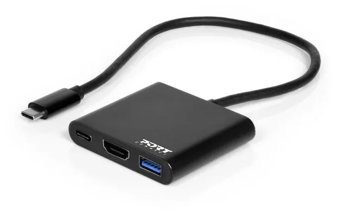 Port Designs 900140 base para portátil y replicador de puertos Alámbrico USB 3.2 Gen 1 (3.1 Gen 1) Type-C Negro
