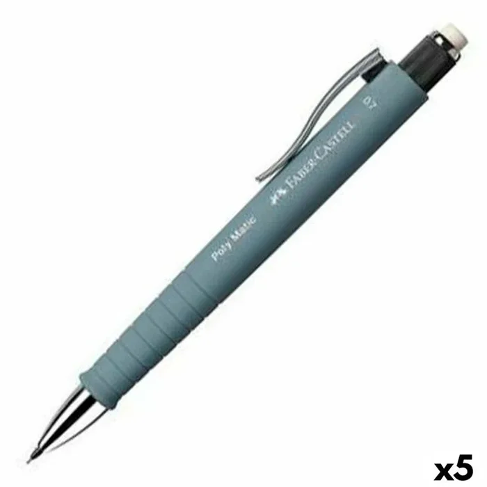 Portaminas faber-castell poly matic gris 0,7 mm (5 unidades)