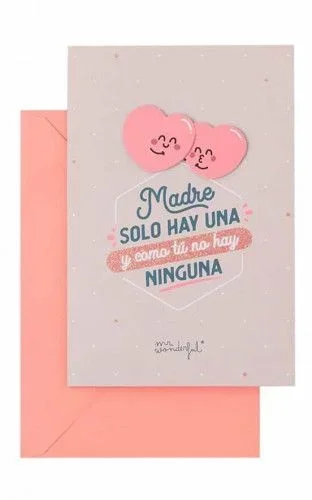 Postal – madre solo hay una y como tú no hay ningu mr.wonderful woa10449es