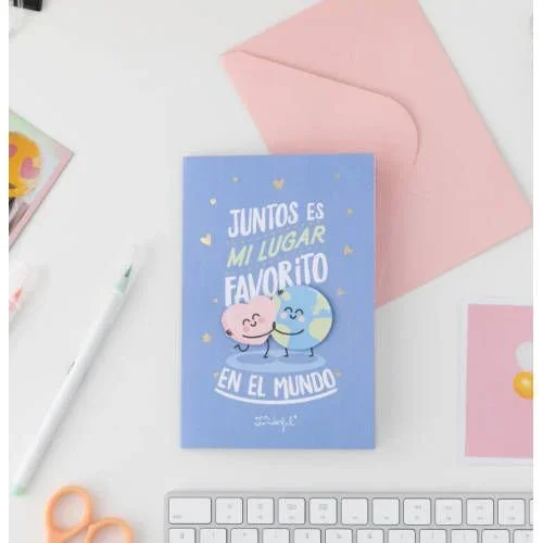 Postal-juntos es mi lugar favorito del mundo mr. wonderful