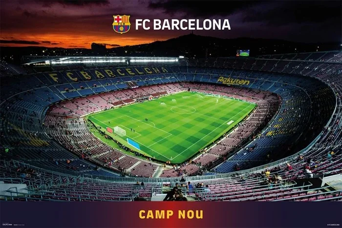 Poster fc barcelona camp nou