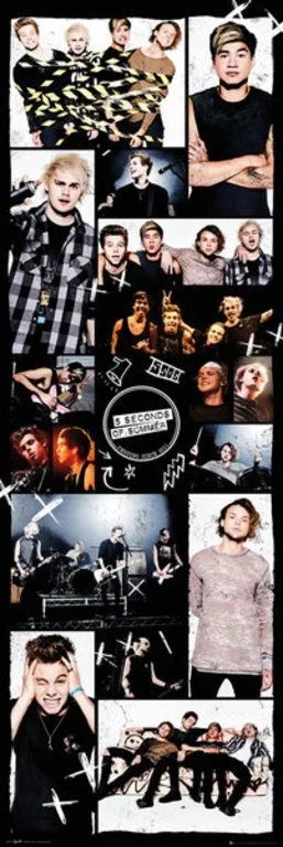Poster puerta 5 seconds of summer grid 2