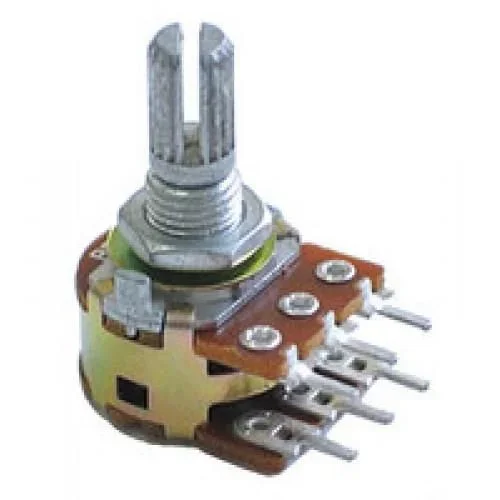POTENCIOMETRO 100K DOBLE Lineal Eje Metal 6mm