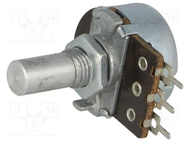 POTENCIOMETRO 220R Lineal Eje Metal 6mm 10mm Largo