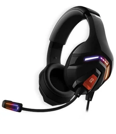 Primux Auriculares Gaming iox GX710 para Gamers | Estéreo y Alta fidelidad | Sonido Envolvente Virtual de 7.1 | Micrófono Integrado | Cuadro de Control | Luces RGB | Diseño ergonómico y Ajustable