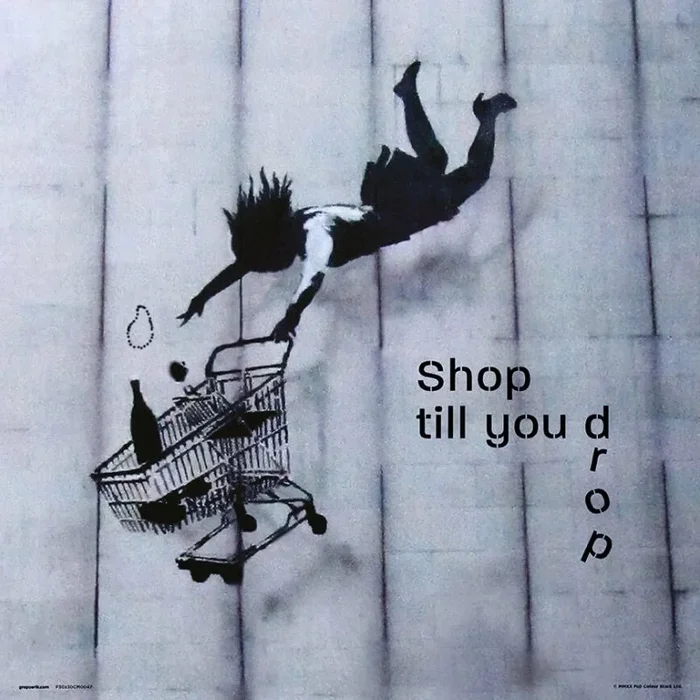 Print 30×30 cm brandalised shop till you drop