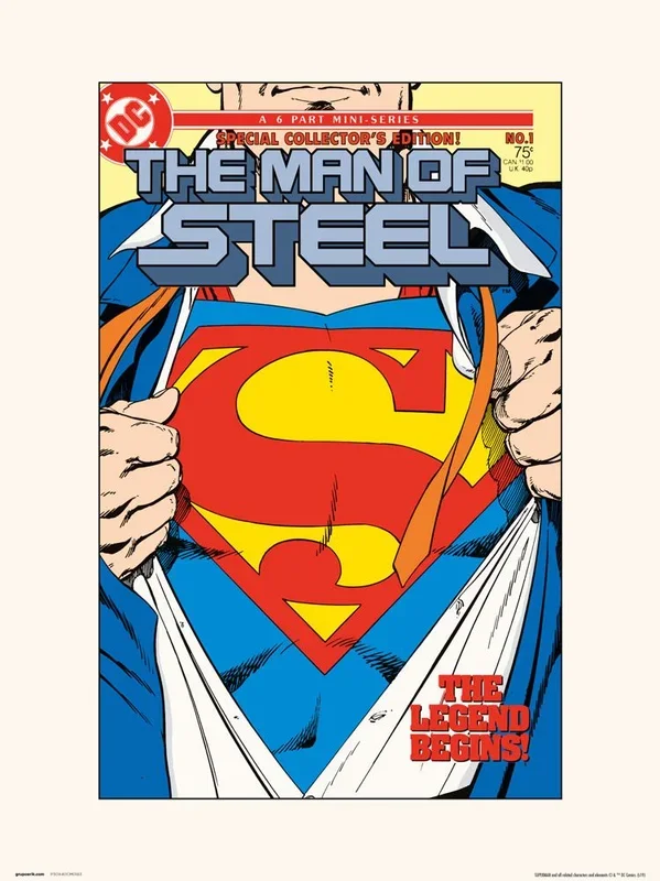 Print 30×40 cm dc the man of steel sce 1
