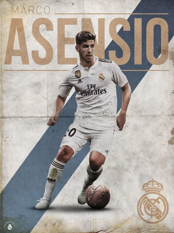 Print 30×40 cm real madrid asensio