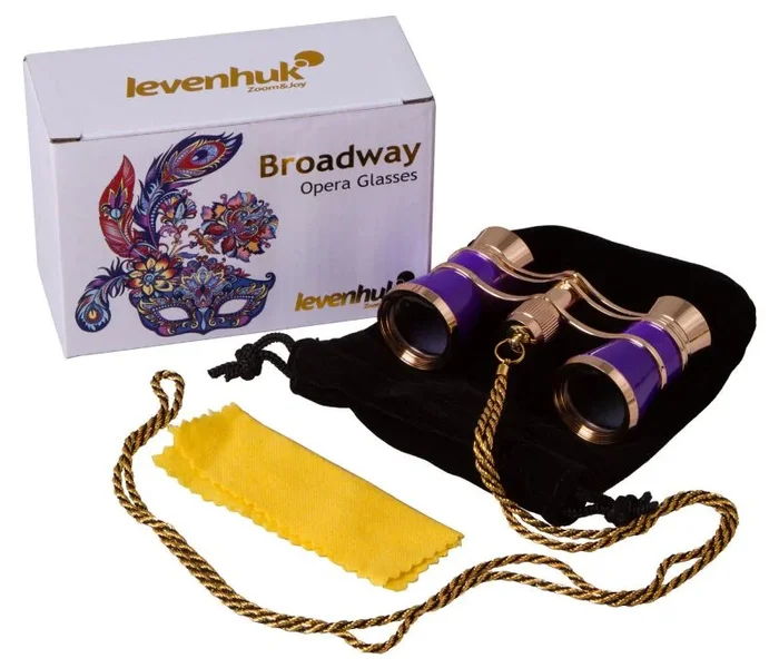 Prismáticos de ópera Levenhuk Broadway 325C Amethyst/Amatista con cadena