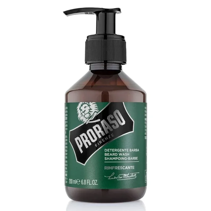Proraso Champú barba, 200 ml, champú hidratante profesional para el cuidado barba hombre que elimina impurezas y suaviza la piel, con aroma a lavanda