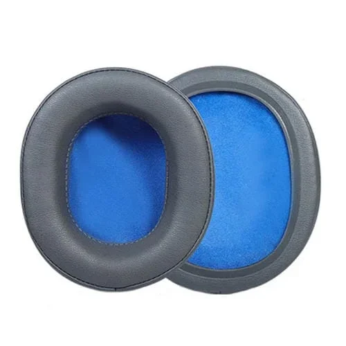 Protector Auricular + Audio-Technica + Ath-Ws660Bt + Protein Leather + (Gris y Azul) + 2 unidades