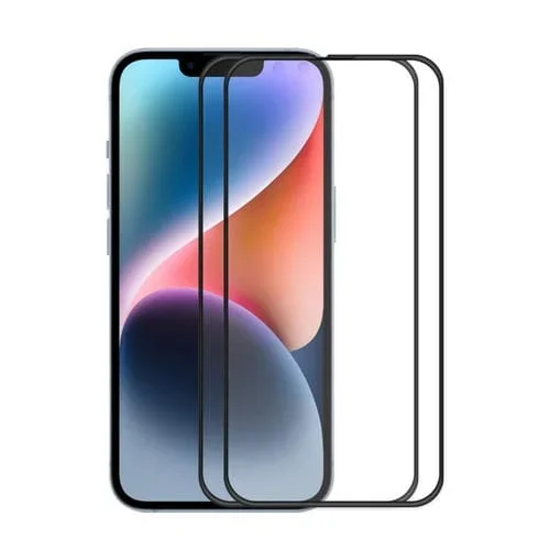 Protector de Pantalla iPhone 14 Enkay Vidrio Templado Pegamento Completo Anti-Caída (2 Piezas)