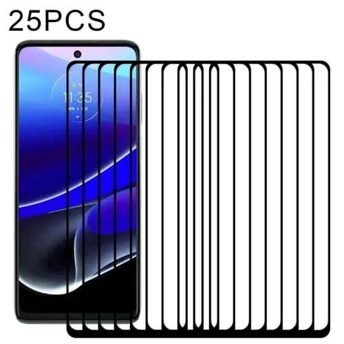 Protector de Pantalla + Motorola + Moto G Stylus 5G + Full Glue + Cristal Templado + 25 PCs + (2022)