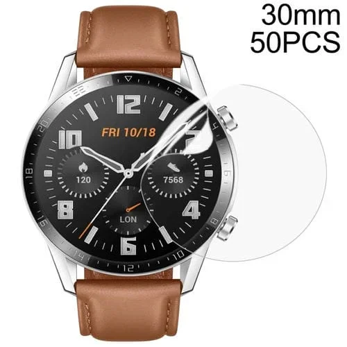 Protector de Pantalla Redondo TPU D30mm 50 PCs para Reloj Hydrogel