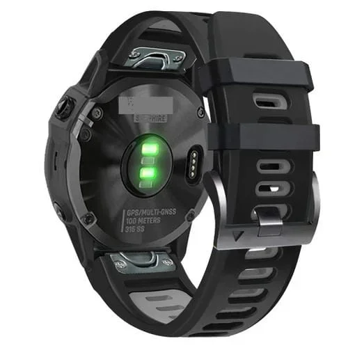 Pulsera Deportiva Silicona Garmin Ofrary S62 22mm Dos Colores (Negro+Gris)