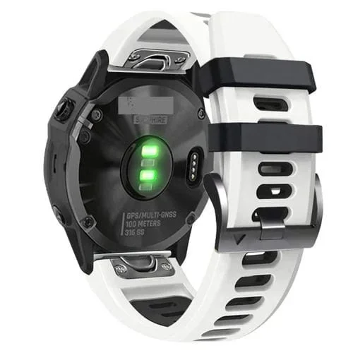 Pulsera deportiva silicona para Garmin Epix Gen2 (Blanco+Negro)