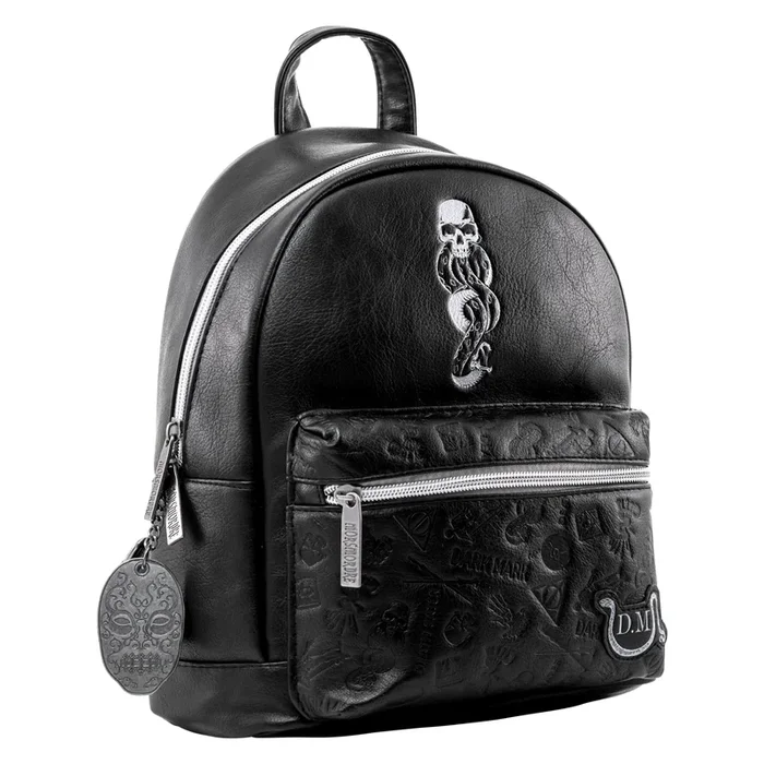 Pyramid International Mochila unisex de Harry Potter (Dark Arts), piel sintética de lujo, forro único, accesorio de cremallera a juego, bolsillos interiores y exteriores, elegante y elegante, talla