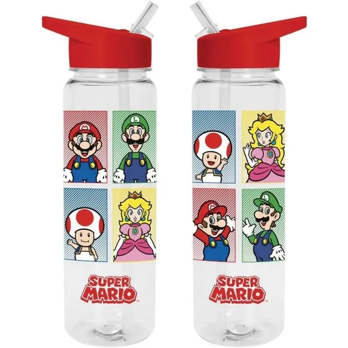 Pyramid International Nintendo – (Super Mario Bros 4 Colores) Botella de plástico para Bebidas