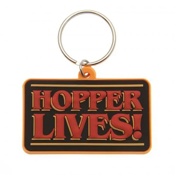 Pyramid International Stranger Things (Hopper Lives) Rubber Keychain Llavero, Multi, One Size Unisex Adulto