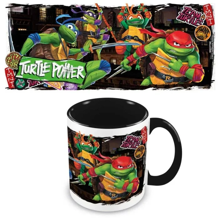 Pyramid International Taza de café de cerámica de 325 ml con diseño de tortugas ninja mutantes adolescentes (diseño de tortugas ninja), tazas y tazas de café para mujeres, tazas para hombres y tazas