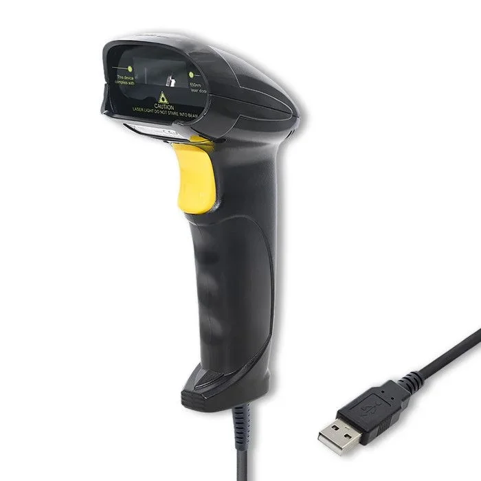 Qoltec 50876 escáner láser 1d | usb | negro