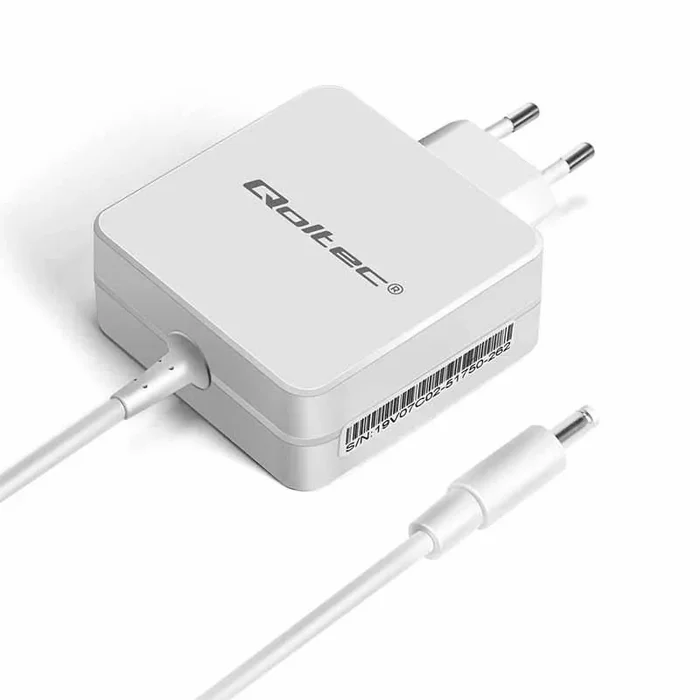 Qoltec 51751 adaptador e inversor de corriente Interior 65 W Blanco