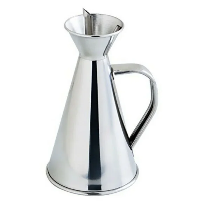 Quid Aceitera Antigoteo INOX 50Cl Renova, 3.18 litros, Acero Inoxidable, Transparente