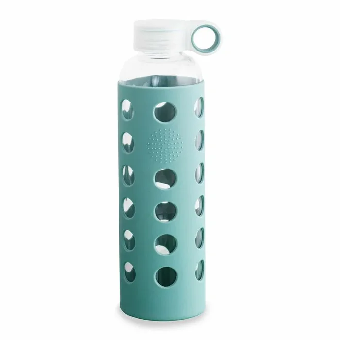 Quid Quidate Botella Transporte Vidrio con Funda Sili 0,6l
