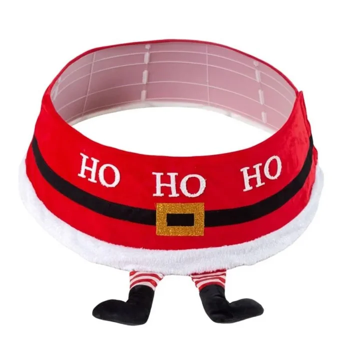 QUR Falda de árbol de Navidad de 21 a 30 pulgadas, cubierta de base de árbol de Navidad, diseño de vientre de Papá Noel, accesorios de repuesto para decoración de temporada