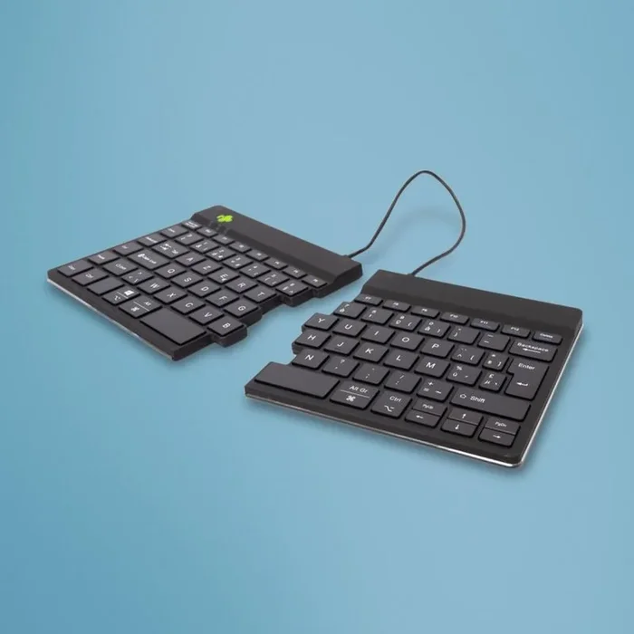 R-Go Tools Teclado ergonómico R-Go Split Break con software de pausa, teclado dividido ergonómico, AZERTY (BE), bluetooth, negro