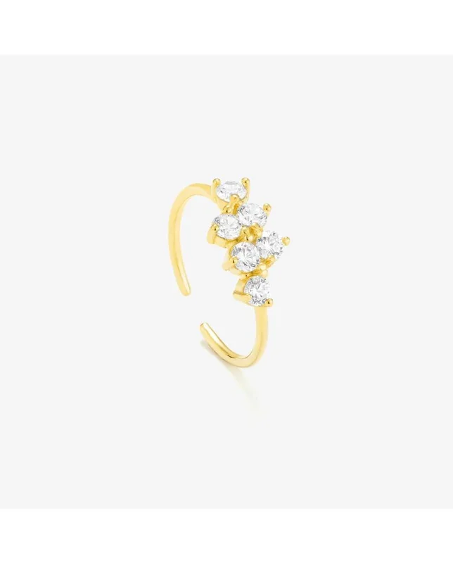 Radiant – Colección Fantasy-Anillo Gold Blanco para Mujeres, de Plata bañado en Oro de 24 quilates. Diseño elegante y sofisticado.
