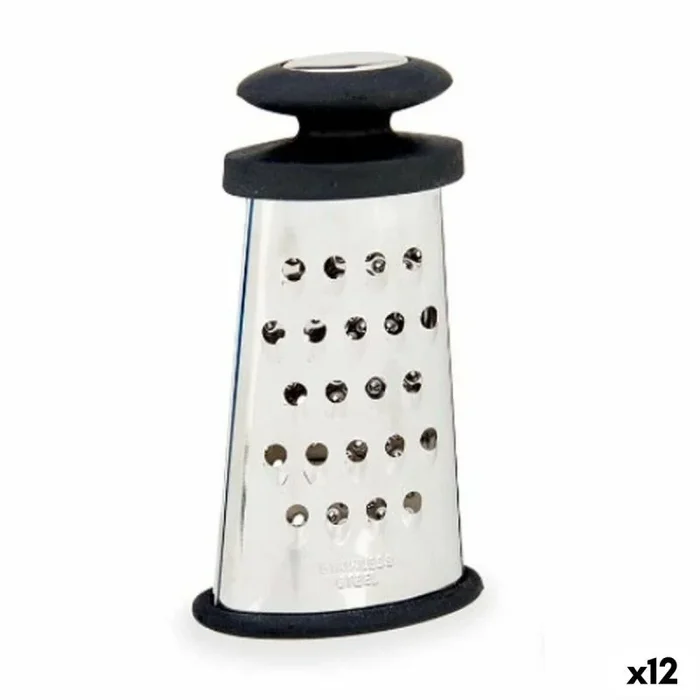 Rallador negro plateado acero inoxidable tpr 9 x 15,5 x 4,2 cm (12 unidades)