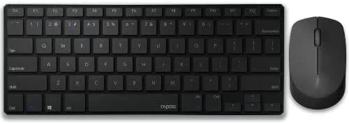 Rapoo 9000M teclado Ratón incluido Bluetooth QWERTY Inglés Negro, Plata