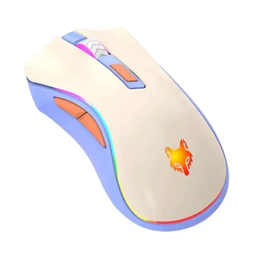Ratón Inalámbrico Modo Dual Xunsvfox Xyh52 para Juegos y Oficina Recargable Silencioso (Azul Lago)
