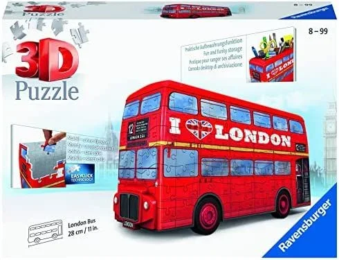 Ravensburger – Puzzle 3D Adultos Londres Autobús | Puzzles 3D para Adultos Y Niños De 8 Años O Más | Maquetas para Montar De 216 Piezas | Regalos Niños 8 Años O Más