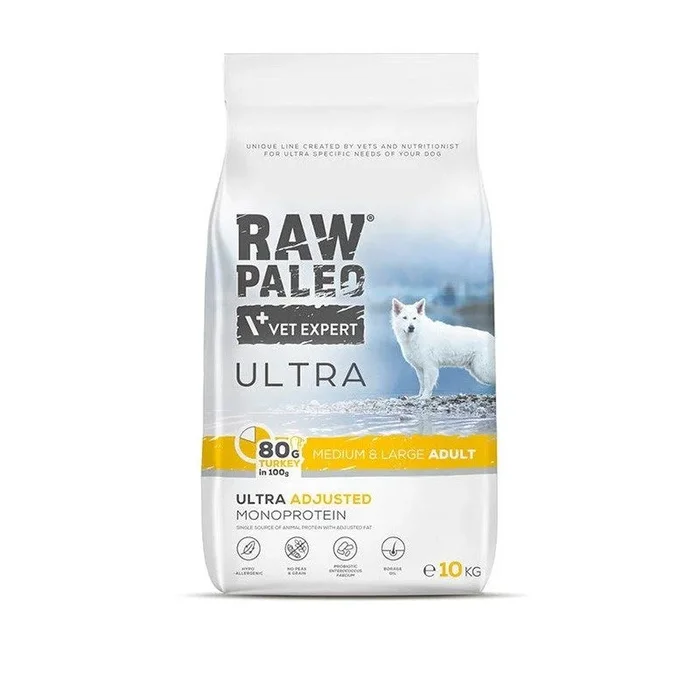 Raw paleo ultra medium&large adult pavo – comida seca para perros – 2 kg