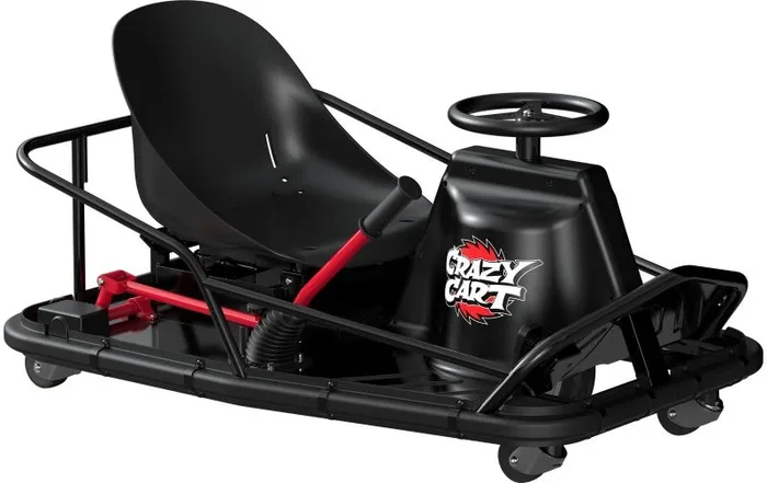 Razor Crazy Cart XL Pro Lithium Electric Go Kart con Protectores Laterales de Litio Pro Drift, velocidades de hasta 14 mph, Motor de Cubo para Adultos, Negro