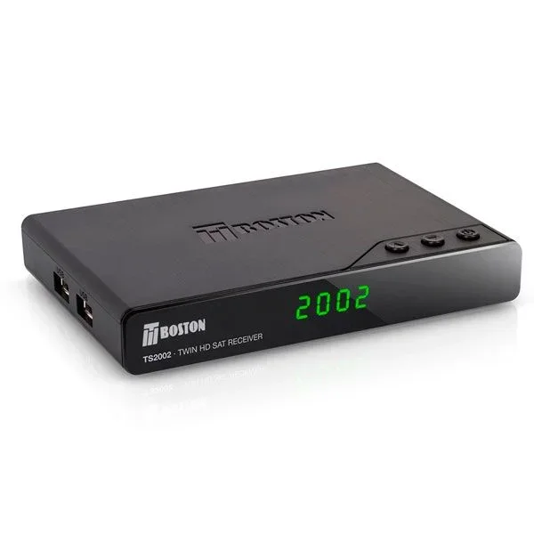 Receptor satelite hd tboston ts2002 doble sintonizador dvbs2 hdtv, hdmi , pvr ,usb 2.0 , wifi, lan, timeshift, epg
