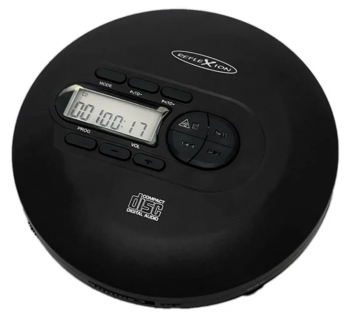Reflexion Reproductor de CD/MP3: perfecto para viajes, con batería de larga duración + auriculares