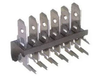 Regleta 2 contactos de conexión circuito impreso con terminales enchufables acodados Electro Dh 10.805/7/2/6 8430552052363